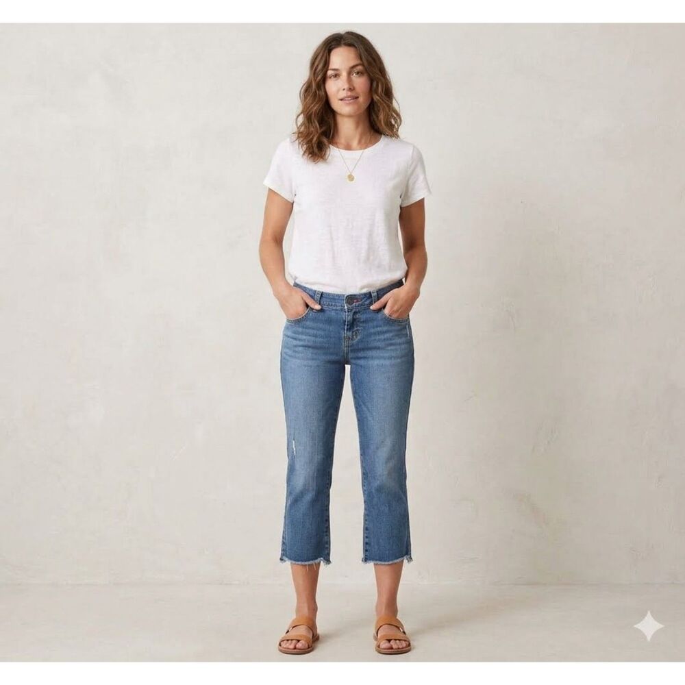 Vintage Tommy Hilfiger Jeans Juniors 9 Blue Low Rise Studded Capri Y2K